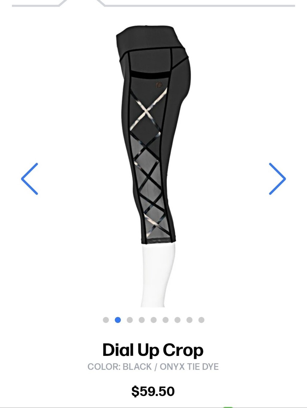 NWT POP Fit "Dial Up" Black Mesh Detail High-Waist Leggings with Pockets 2XL - Picture 3 of 8